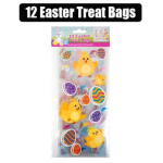 Easter Cellophane Treat Bags 12 Pack